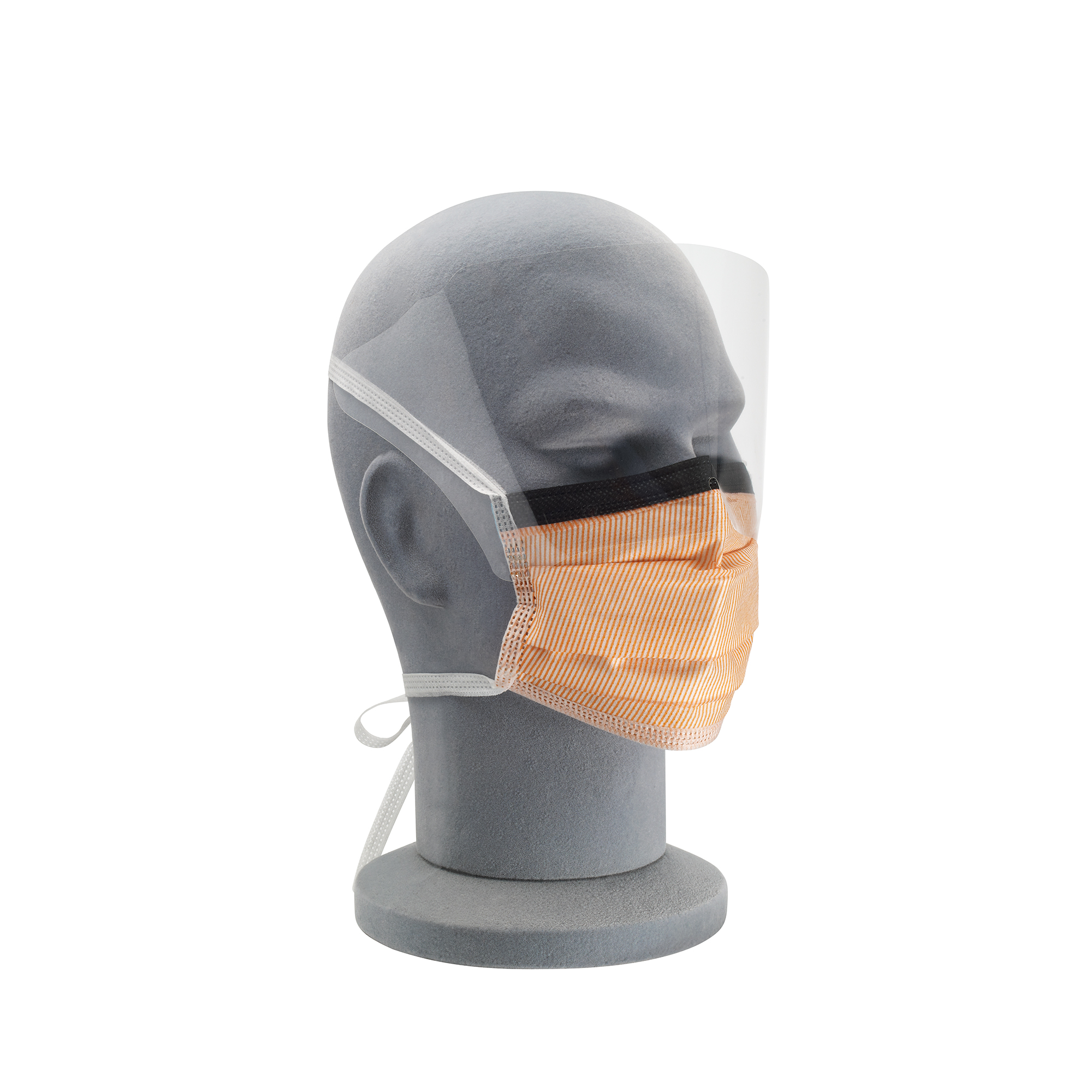 UN49245 | FluidProtect™ Surgical Face Masks With Visor & Ties Orange ...